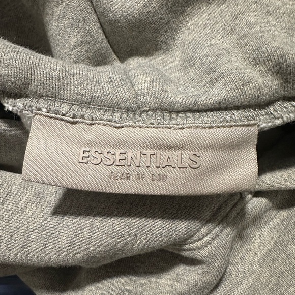 ESSENTIALS Light Gray Pullover Hoodie - Picture 9 of 15